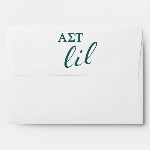 Alpha Sigma Tau Lil Script Envelope
