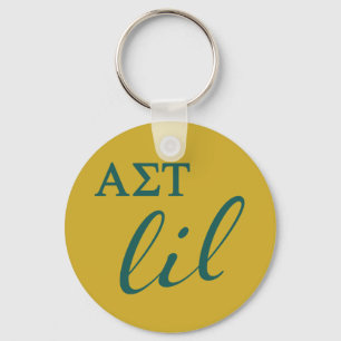 Alpha Sigma Tau Lil Script Keychain