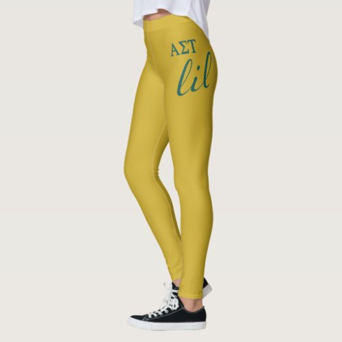 Alpha Sigma Tau Lil Script Leggings