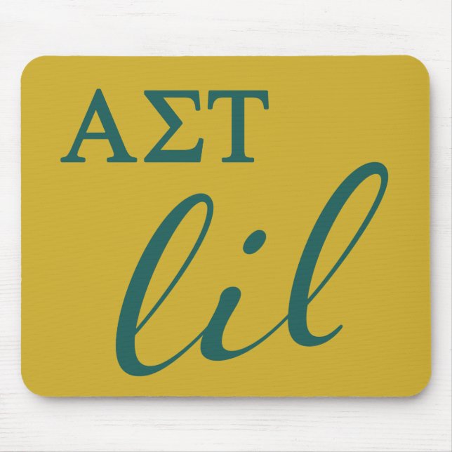 Alpha Sigma Tau Lil Script Mouse Pad (Front)