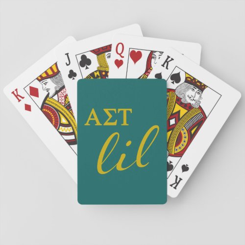 Alpha Sigma Tau Lil Script Poker Cards