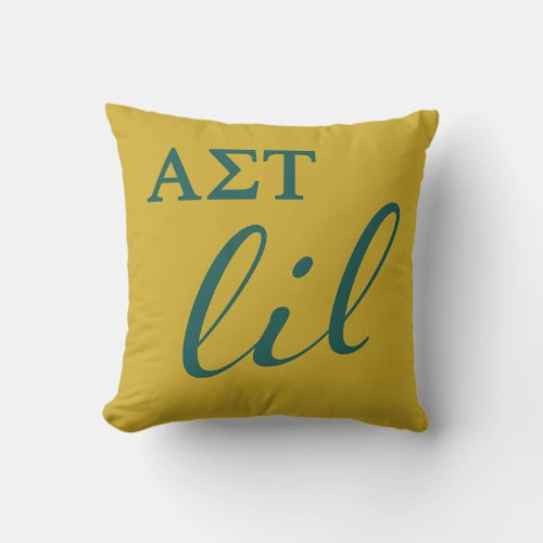 Alpha Sigma Tau Lil Script Throw Pillow