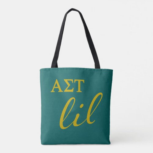 Alpha Sigma Tau Lil Script Tote Bag