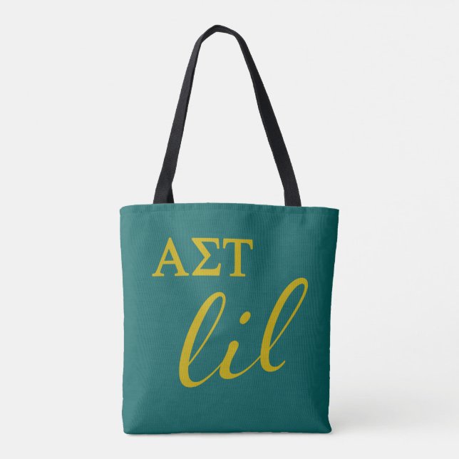 Alpha Sigma Tau Lil Script Tote Bag (Back)
