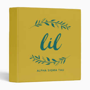 Alpha Sigma Tau Lil Wreath 3 Ring Binder