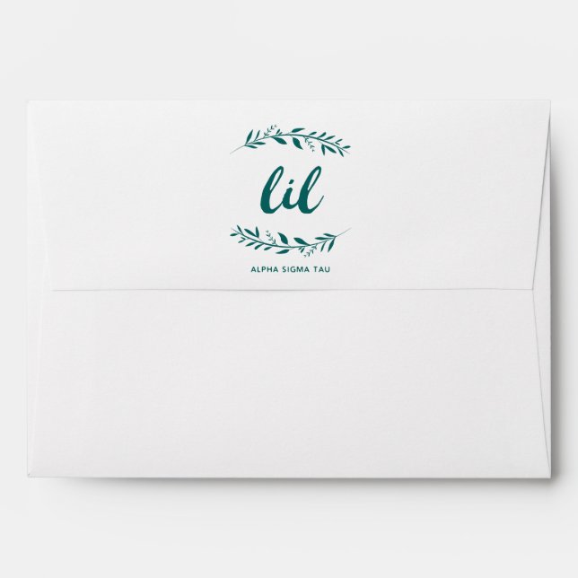 Alpha Sigma Tau Lil Wreath Envelope (Back (Top Flap))