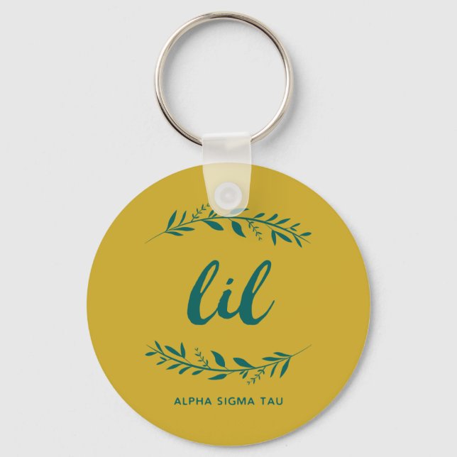Alpha Sigma Tau Lil Wreath Keychain (Front)
