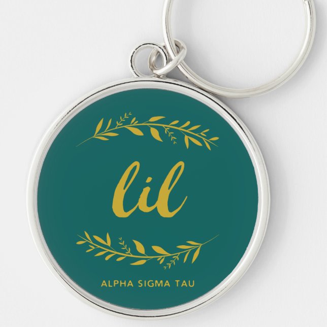 Alpha Sigma Tau Lil Wreath Keychain (Front)