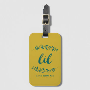 Alpha Sigma Tau Lil Wreath Luggage Tag
