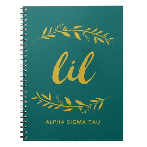 Alpha Sigma Tau Lil Wreath Notebook