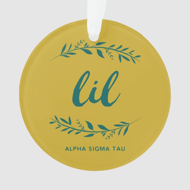 Alpha Sigma Tau Lil Wreath Ornament (Front)