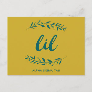 Alpha Sigma Tau Lil Wreath Postcard