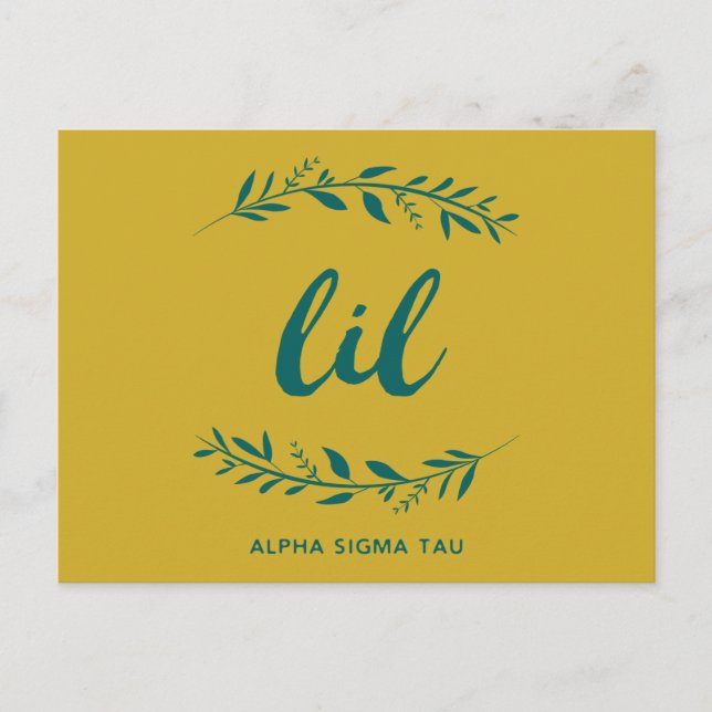 Alpha Sigma Tau Lil Wreath Postcard (Front)