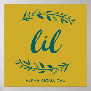 Alpha Sigma Tau Lil Wreath Poster