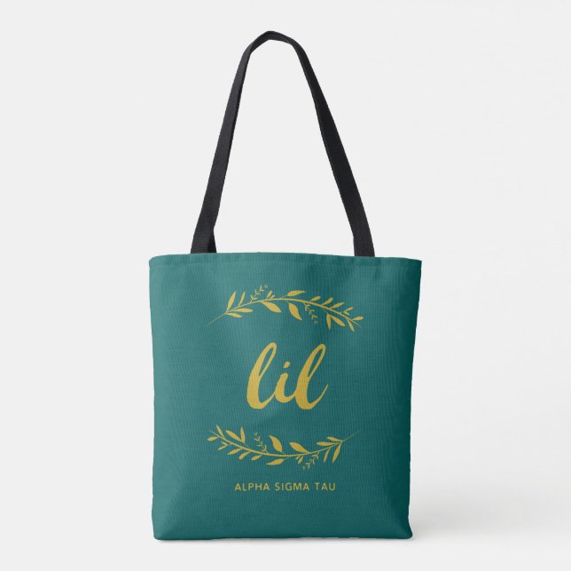 Alpha Sigma Tau Lil Wreath Tote Bag (Back)