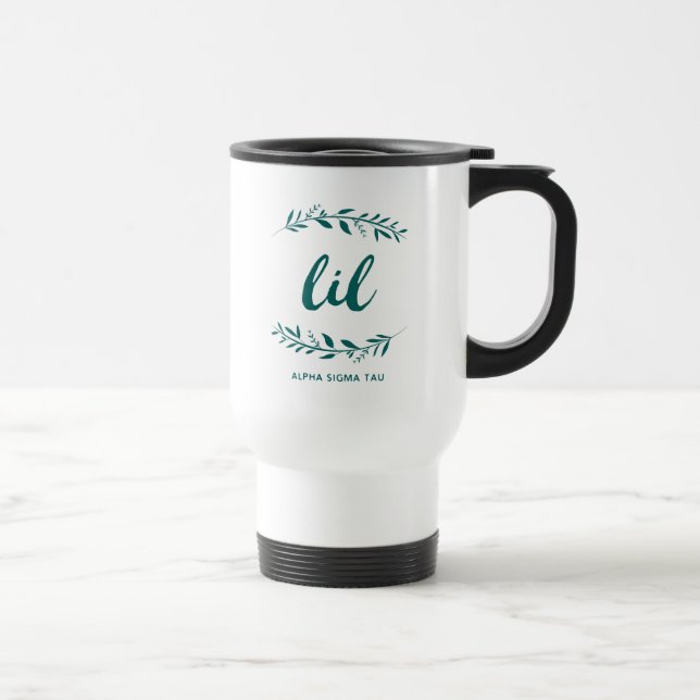 Alpha Sigma Tau Lil Wreath Travel Mug (Right)
