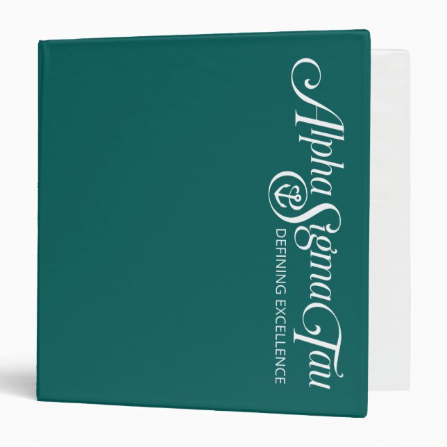 Alpha Sigma Tau Logo 3 Ring Binder (Front/Inside)