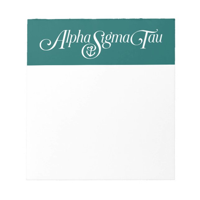 Alpha Sigma Tau Logo No Tagline 2 Notepad (Front)