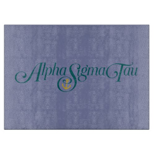 Alpha Sigma Tau Logo No Tagline Cutting Board