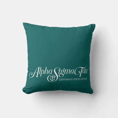 Alpha Sigma Tau Logo Throw Pillow