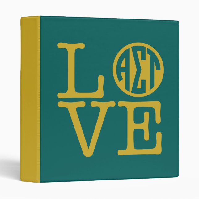 Alpha Sigma Tau Love 3 Ring Binder (Front/Spine)