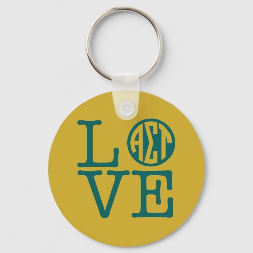 Alpha Sigma Tau Love Keychain