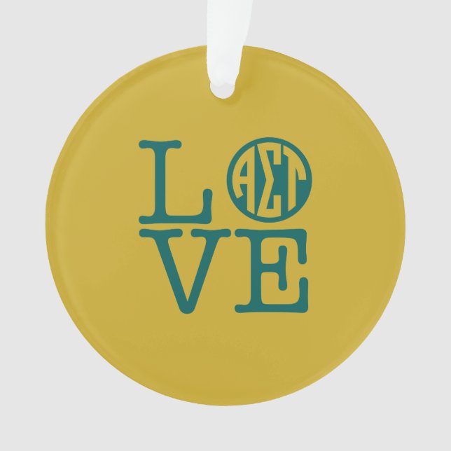 Alpha Sigma Tau Love Ornament (Front)