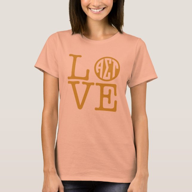 Alpha Sigma Tau Love T-Shirt (Front)
