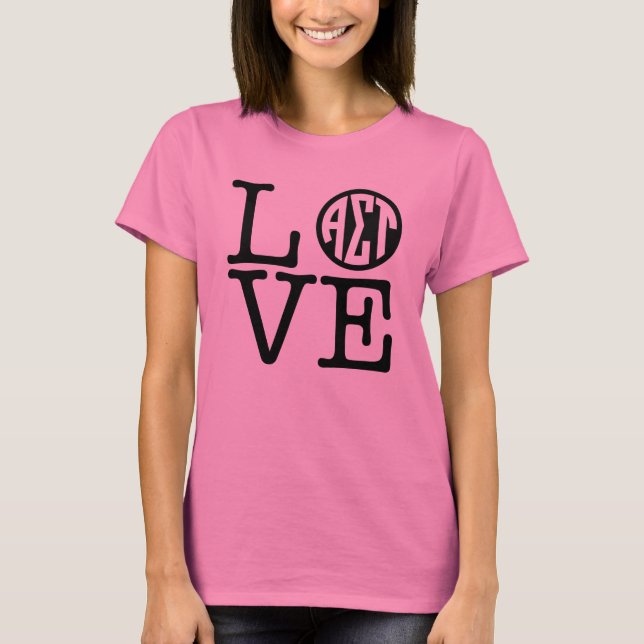 Alpha Sigma Tau Love T-Shirt (Front)