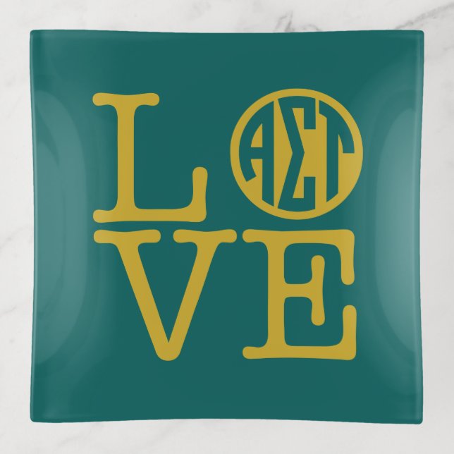 Alpha Sigma Tau Love Trinket Tray (Front)