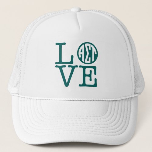 Alpha Sigma Tau Love Trucker Hat