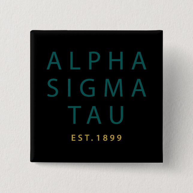 Alpha Sigma Tau Modern Type Button (Front)