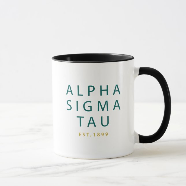 Alpha Sigma Tau Modern Type Mug (Right)