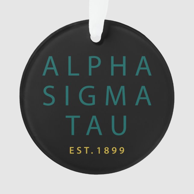 Alpha Sigma Tau Modern Type Ornament (Front)