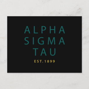 Alpha Sigma Tau Modern Type Postcard
