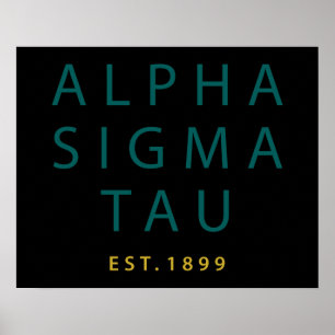 Alpha Sigma Tau Modern Type Poster