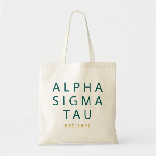 Alpha Sigma Tau Modern Type Tote Bag