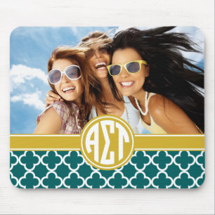 Alpha Sigma Tau   Monogram and Photo Mouse Pad