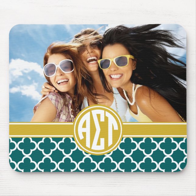 Alpha Sigma Tau | Monogram and Photo Mouse Pad (Front)