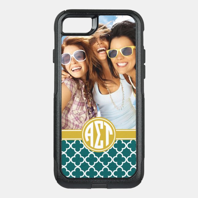 Alpha Sigma Tau | Monogram and Photo Otterbox iPhone Case (Back)