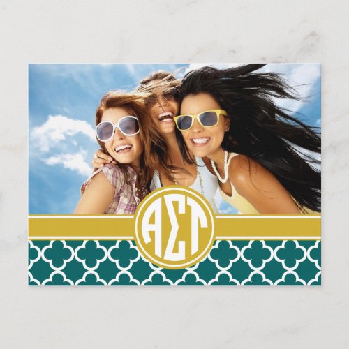 Alpha Sigma Tau  Monogram and Photo Postcard