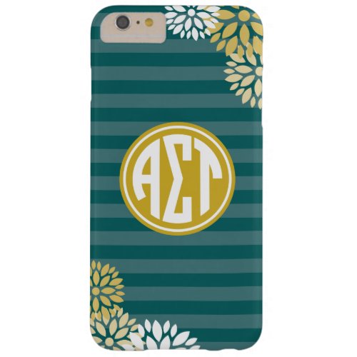 Alpha Sigma Tau  Monogram Stripe Pattern Barely There iPhone 6 Plus Case