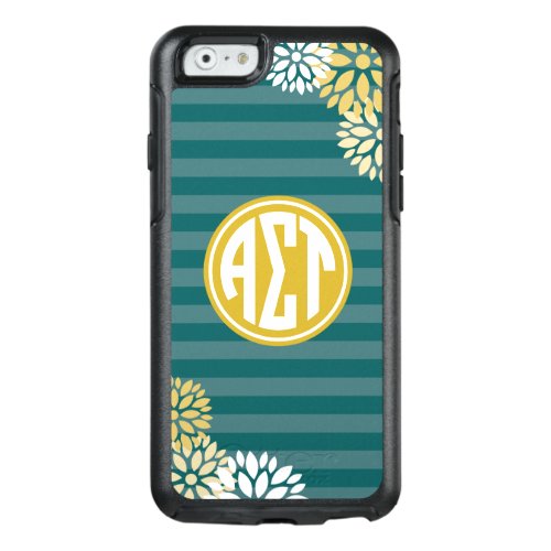 Alpha Sigma Tau  Monogram Stripe Pattern OtterBox iPhone 66s Case