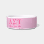 Alpha Sigma Tau Pink Letters Bowl<br><div class="desc">Check out these official Alpha Sigma Tau designs! Personalize your own Greek merchandise on Zazzle.com! Click the Customize button to insert your own name, class year, or club to make a unique product. Try adding text using various fonts & view a preview of your design! Zazzle's easy to customize products...</div>
