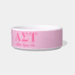 Alpha Sigma Tau Pink Letters Bowl<br><div class="desc">Check out these official Alpha Sigma Tau designs! Personalize your own Greek merchandise on Zazzle.com! Click the Customize button to insert your own name, class year, or club to make a unique product. Try adding text using various fonts & view a preview of your design! Zazzle's easy to customize products...</div>