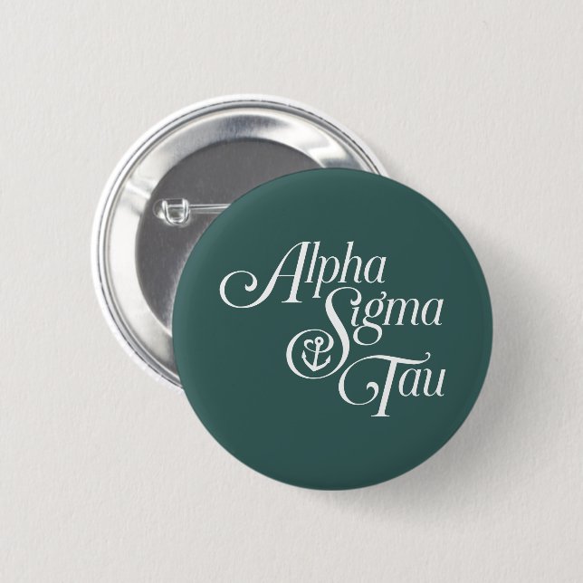 Alpha Sigma Tau Script Button (Front & Back)