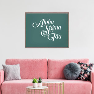 Alpha Sigma Tau Script Canvas Print