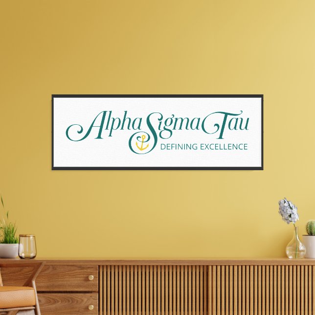 Alpha Sigma Tau Script Canvas Print (Insitu(LivingRoom))