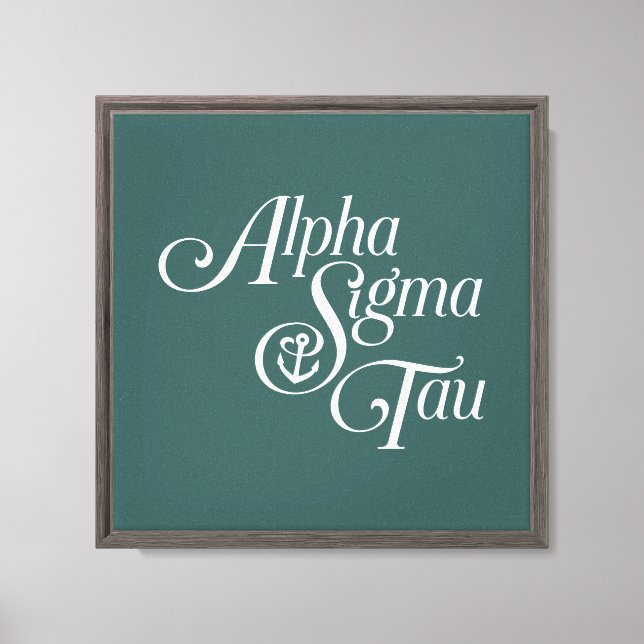 Alpha Sigma Tau Script Canvas Print (Front)