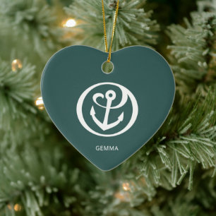 Alpha Sigma Tau Script Ceramic Ornament